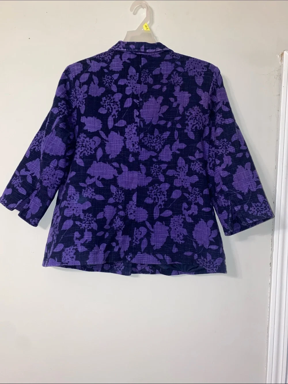 Coldwater Creek Purple Floral Blazer